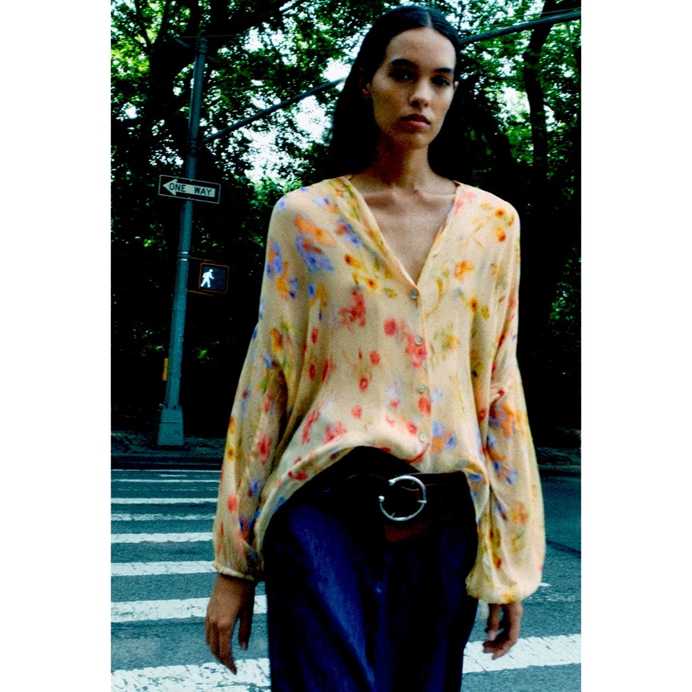 ZARA SEMI SHEER ASYMMETRICAL BEAUTY